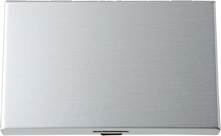 Amazon 無印良品 アルミカードケース プッシュ式約６０ ９６ｍｍ 約４０枚収納 名刺ケース 整理箱 文房具 オフィス用品