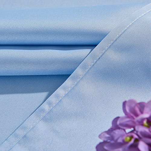 YEMYHOM Spill-Proof Fabric Rectangle Tablecloth for Dining Room, Wedding and Party (60 x 84", Light Blue)