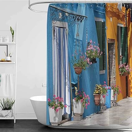 Amazon Com Jouiysce Shower Curtains White Ruffle Tuscan Decor
