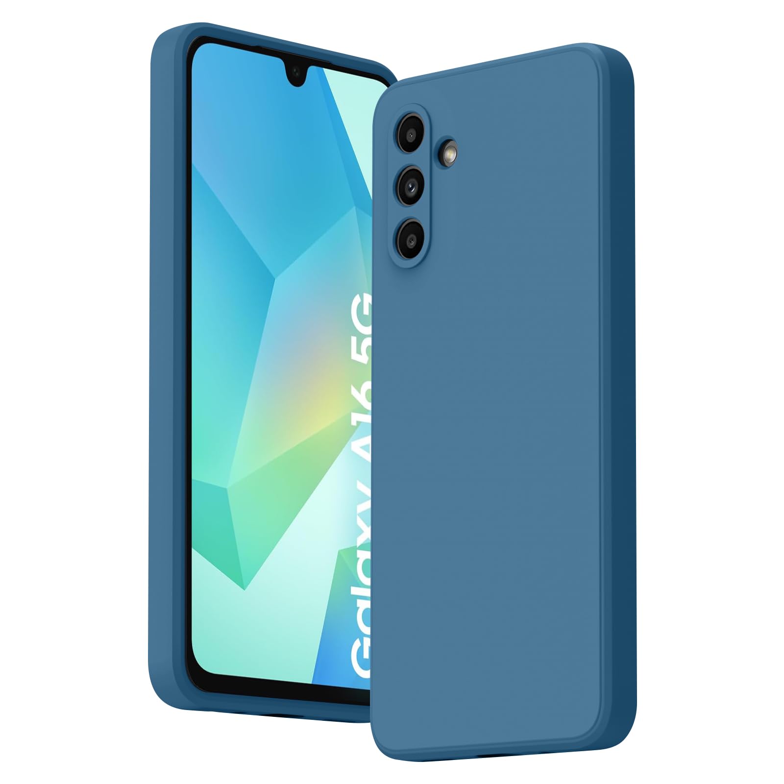 Photo 1 of Vancle Case for Samsung Galaxy A16 5G Case, Silicone Phone Case, Soft Anti-Scratch Microfiber Lining, Full Body Shockproof Slim Cover,Navy Blue