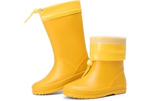 DREAM PAIRS Kids Rain Boots Boys Girls Lightweight Boots Waterproof Easy-on Outdoor Playing Rain Boot Toddler Unisex-Child