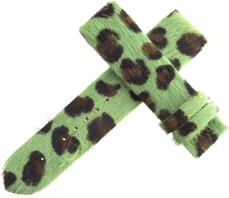 Authentic Van Der Bauwede Green Leopard Pattern Watch Band 20mm x 19mm
