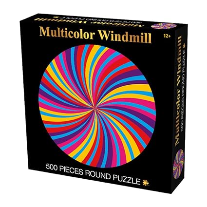 Adeeing 500Pcs Colorful Round Windmill Puzzles Kids Educational Toy