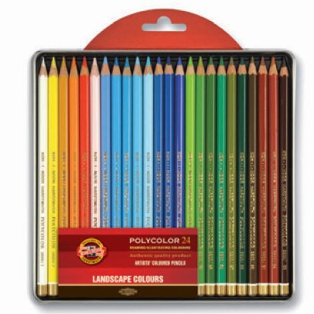 KOH-I-NOOR Polycolor Landscape Artist's Coloured Pencils (Set of 24)