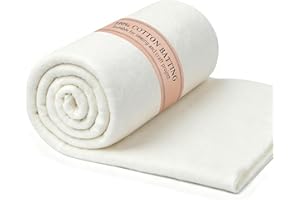 Natural Cotton Batting for Quilting Sewing Crafting - 36in X 5 Yd, 200GSM Mid-Weight Quilt Batting by The Roll, Cotton Uphols