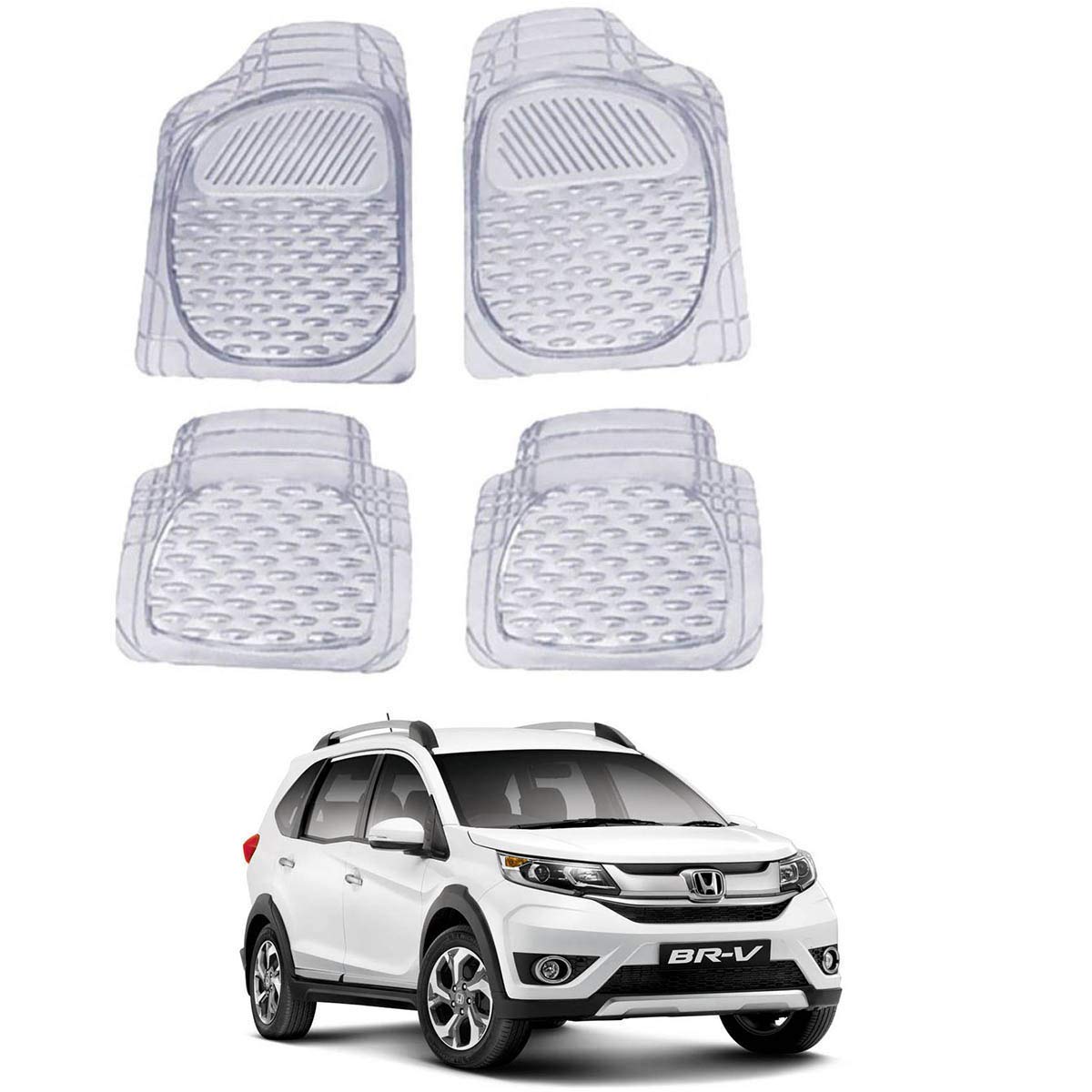 Shoolin Rubber Transparent Car Floor Foot Mats For Honda Br V