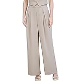 BCBG New York Women's Pleated Wide Leg Pants