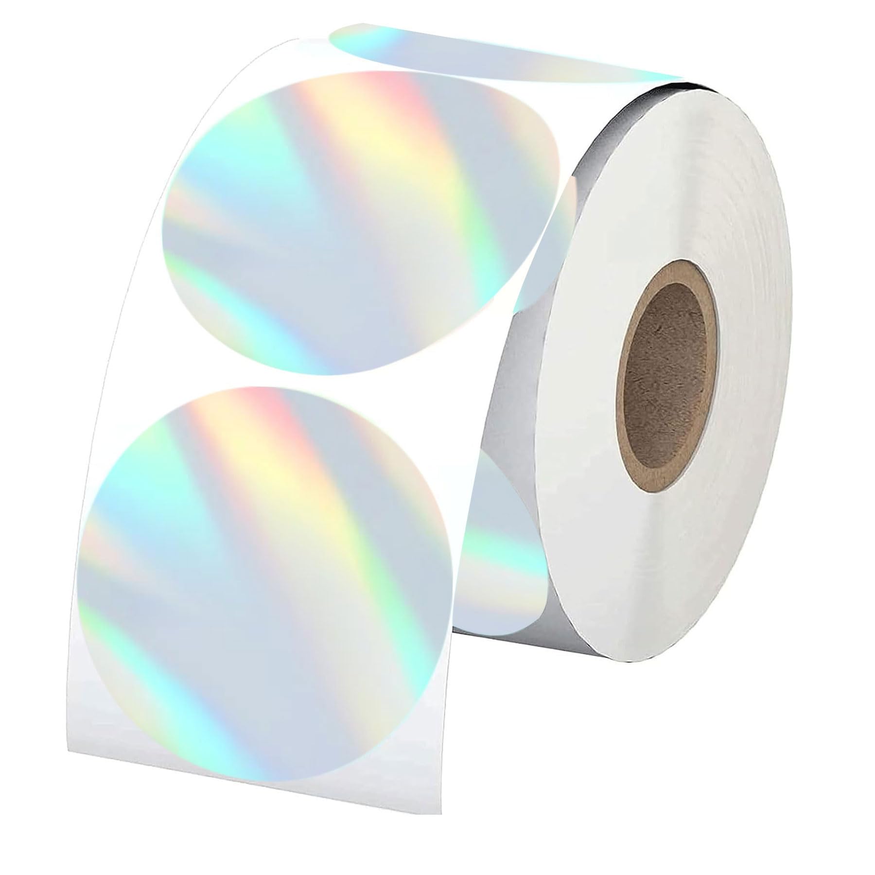 wootile Holographic Silver Color Coding Labels 2 Inch Silver Round Circle Dot Stickers for Organizing Inventory 250 PcsRoll (Holo, 2 inch)