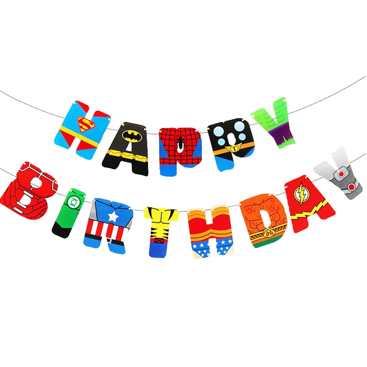 Photo 1 of **Hero Birthday Banner Cartoon Anime Theme Birthday Decorations Paper Banner for Party Hanging Bunting Decor Home and Outdoor (Hero)
**Spider 3rd Birthday Cake Topper, Spider Web Theme Cake Decorations Swinging into Design Birthday Party Decorations for K