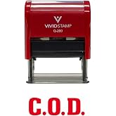 C.O.D. Self Inking Rubber Stamp (Red Ink) Medium