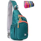 Peicees Small Sling Backpack Waterproof Unisex Shoulder Bag Chest Crossbody Daypack