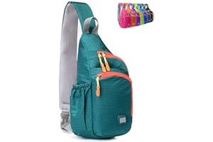 Peicees Small Sling Backpack Waterproof Unisex Shoulder Bag Chest Crossbody Daypack