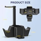 KDD Dual Controller Headphone Stand Desk Storage Organizer Box Phone Holder view 8