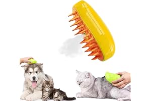 RUOPAN 3 In 1 Self Cleaning Cat Steamer Brush - Removes Tangled Hair and Massages