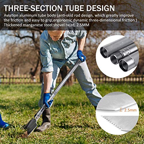 Survival Shovel Multitool, MOSFiATA Camping Folding Shovels, 16 in 1