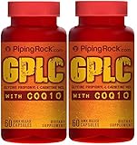 Piping Rock GPLC GlycoCarn Propionyl-L-Carnitine HCl with CoQ10 2 Bottles x 60 Quick Release Capsules Dietary Supplement