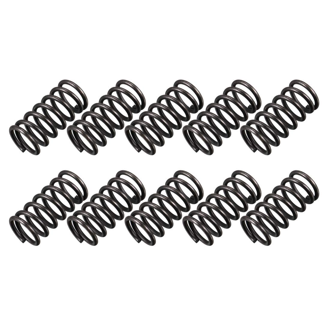 sourcingmap 10mm Outer Diameter 1.2mm Wire Dia 20mm Long Compression Spring 10Pcs