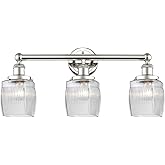 Innovations Lighting Colton - 3 Light Bath Vanity in Industrial Style-11.5 Inches Tall and 24 Inches Wide-Polished Nickel Fin