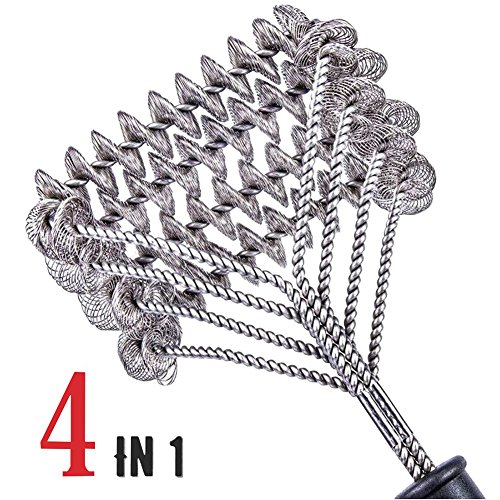 BEAULIFE Grill Brush Bristle Free, Safe 4-In-1 BBQ Grill Brush 18