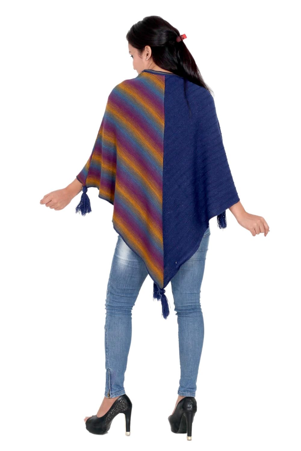 woolly 2018 latest pullover cardigan womens ponchoes capes sweater tops-rs1867