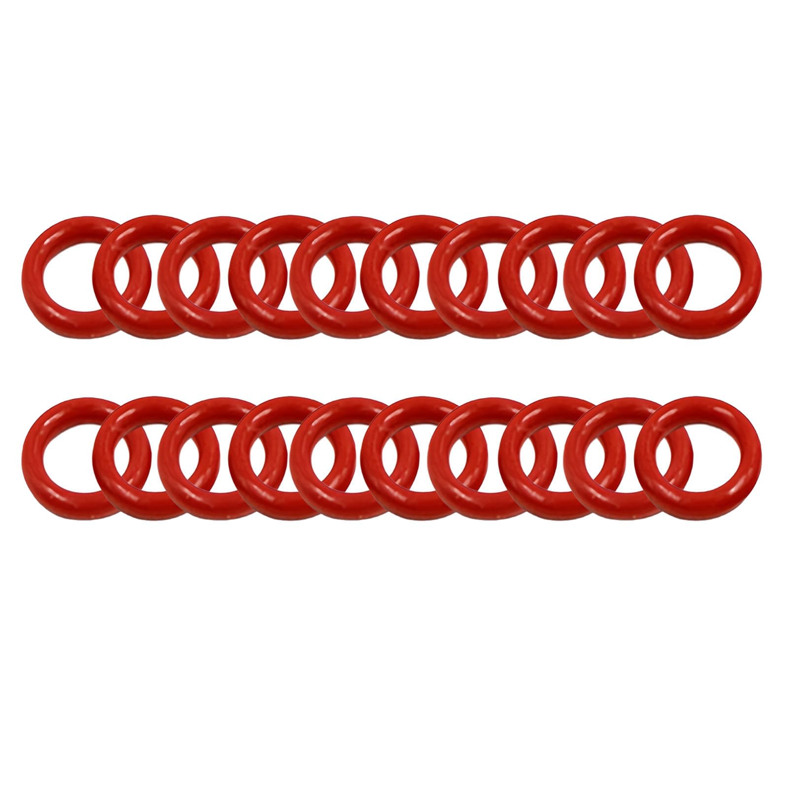 MACHSWON 30 Pcs Silicone O-Rings Gasket Rings Seal Grommets Gasket 28mm OD 26mm ID 1mm Width Silicone Washer Round Sealing Ring Red