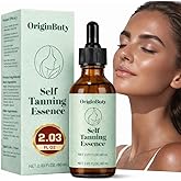 Face Tanning Drops, 2.03 fl oz DHA Self Tanning Drops with Glycerin, No Dye No Staining, No Lotion Mixing Needed, Natural Long-Lasting Glow Up to 6+ Days, Easy to Use Self Tan Drops