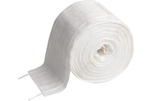 Mecozone Curtain Pleat Tape, 11 Yards Pleater Tape for Drapes, Drapery Pleating Tape Curtain Header Tape, Curtain Rod Tape for DIY Pinch Pleat Curtain, White