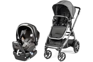 Peg Perego Ypsi Travel System - Includes Ypsi Lightweight Reversible Stroller and Primo Viaggio 4-35 Nido Infant Car Seat - Made in Italy - Atmosphere (Grey)