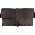 Hide & Drink, Leather Clutch Bag/Handbag/Accessory Organizer/Phone Bag/Case, Handmade Includes 101 Year Warranty :: Bourbon Brown