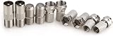 JEEUE F Plug Connectors Waterproof RG6 Coax Cable 6 Pack Silver view 6