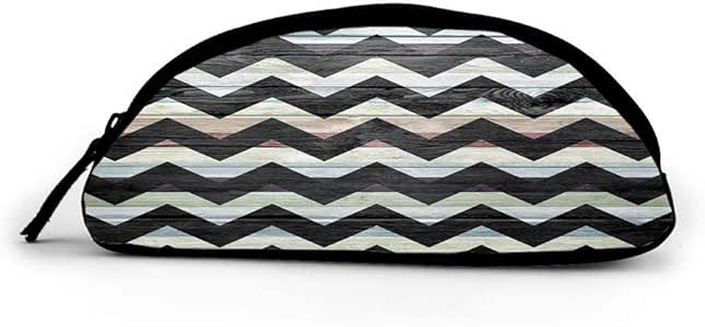 Caja de lápices con impresión de arte retro, de madera, estilo retro