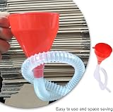 qiqiqiaqia 1 Set Fuel Transfer Funnel Universal Plastic Oil Funnel with 55cm view 4
