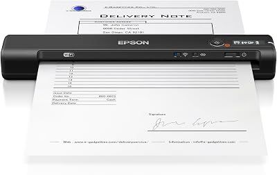 Epson Workforce ES-60W Wireless Portable A4 Scanner Li-ion Battery 4s/page