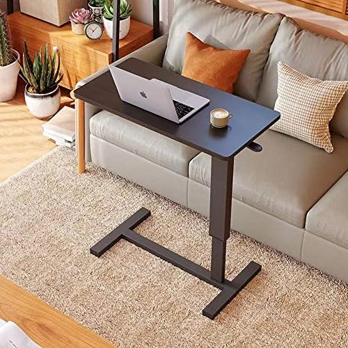Rolling Overbed Table - Adjustable Height Mobile Desk With Wheels & Storage Tray