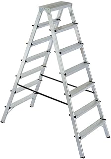 Alu-Klappleiter Doppelleiter Bockleiter Malerleiter Leiter 2x7 Stufen, Arbeitshöhe bis 3515 mm