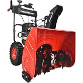 PowerSmart 26-Inch Self-Propelled Gas Snow Blower, Powered by B&amp;S 208cc Engine, Electric Start, 13-Inch Snow Tires, Handle Warmer, Two-Stage Snow Blowers with LED Lights