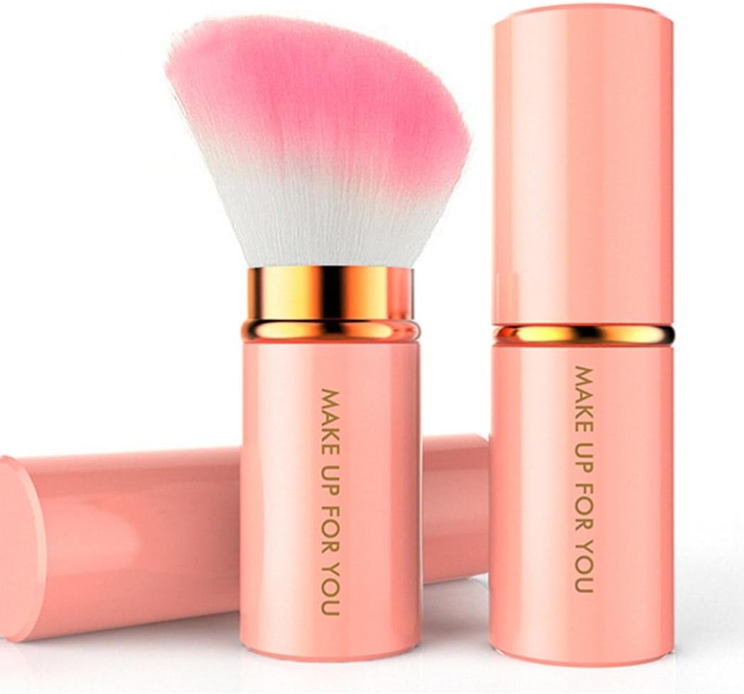 Memela Retractable Kabuki Blush Foundation Powder Cosmetic Makeup Brush Kit (F)