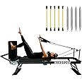 Pilates Reformer Machine Equipment with Springs & Cords for Home Workout, Foldable Pilates Equipment with Jump Board for All Level Users