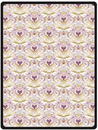 simple and elegant Flowers Home Fleece Blanket 58"x80" Large ( Personalized / Custom Blanket / Machine Washable ) New Blankets