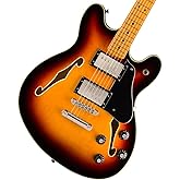 Squier Classic Vibe Starcaster Electric Guitar, with 2-Year Warranty, 3-Color Sunburst, Maple Fingerboard