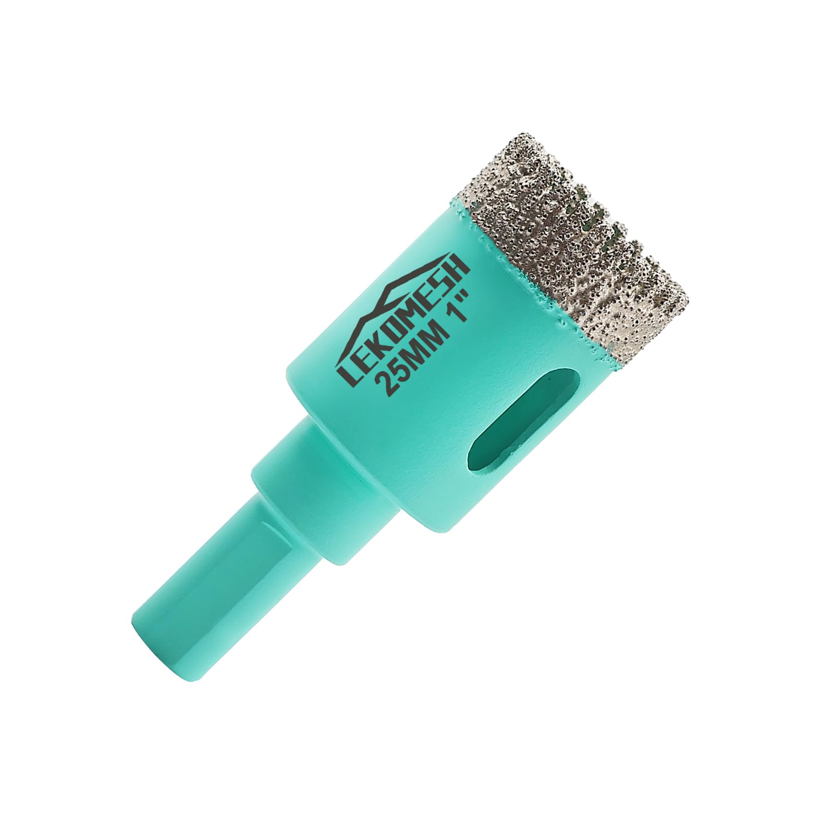 Diamond Tile Core Drill Bits - 1"(25mm) Tile Hole Saw Cutter with Triangle Shank for Porcelain Ceramic Marble Granite Stone Quartz, LEKOMESH