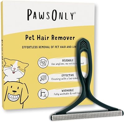 PawsOnly Pet Hair Remover Double Sided Plastic Brush Green