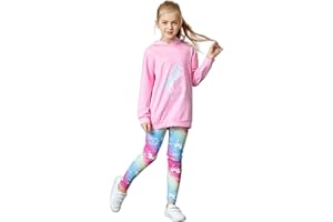 PATPAT Girls 2 Piece Outfits Long Sleeve Hoodie and Leggings Clothing Set Outfits for Girls