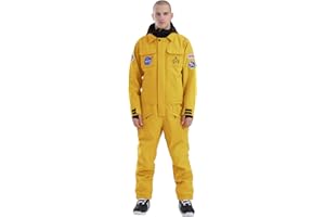 GSOU SNOW Uni-Sex One Piece Ski Suit Snowboard Jacket Winter Waterproof Warm Skiing Outwear
