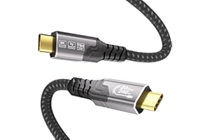 ZIKNYDO USB C to USB C Cable 6.6FT, USBC 3.2 Gen 2x2 20Gbps Data Transfer, PD3.1 240W Fast Charging, USBC Video Cable 4K@144H