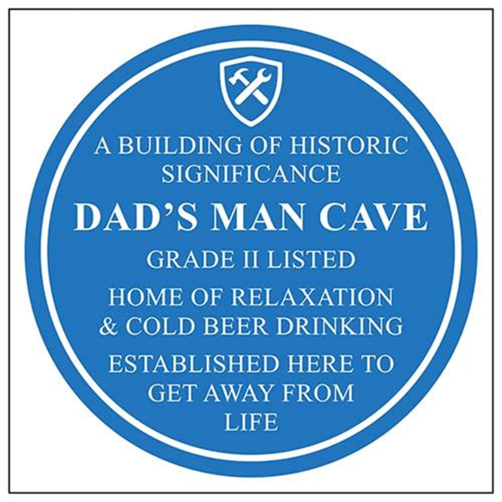 V Safety Historical Building/Dad's Man Cave/Established Sign - 300mm x 300mm - Rigid Plastic
