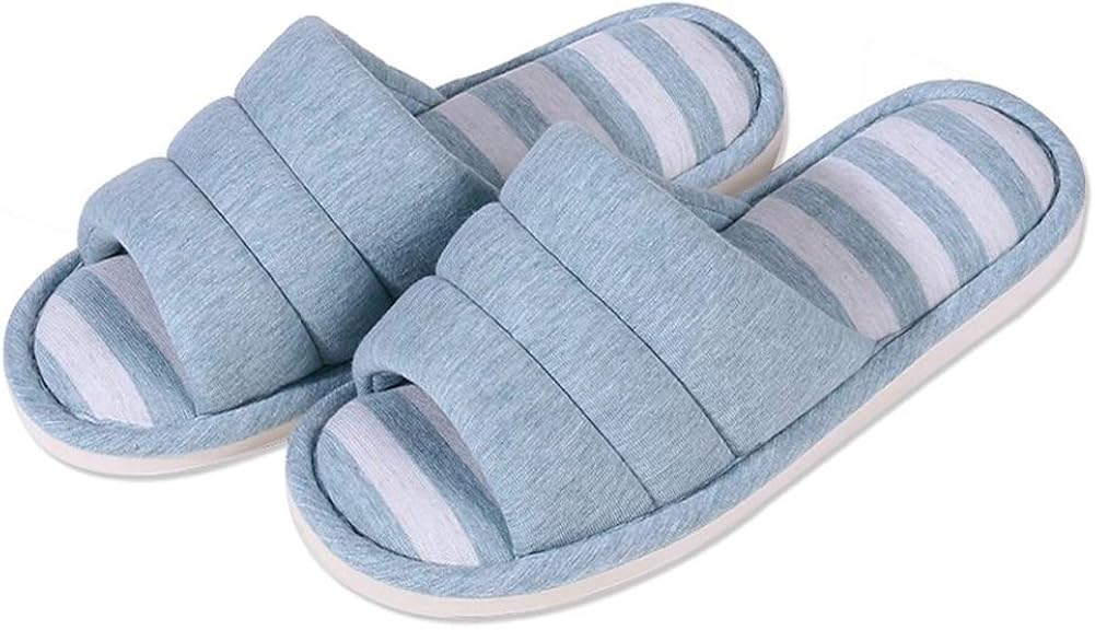 shevalues Women's Soft Indoor Slippers Open Toe Cotton Memory Foam Slip on Home Shoes House Slippers