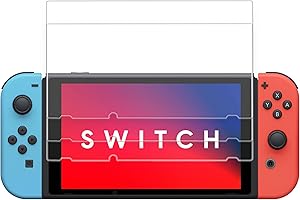 TalkWorks Nintendo Switch Screen Protector - Scratch, Crack Resistant, Ultra-Thin HD Touchscreen Tempered Glass Cover (Pack of 3)