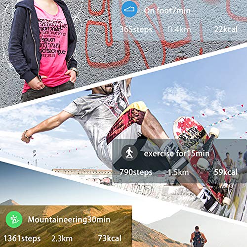 Smart Watch for Android iOS Phone Waterproof Sport Fitness Tracker with All-Day Heart Rate, Sleep Monitor, Message Call Reminder, Ultra-Long Batter Life, Bluetooth Smart Watch for Men Women Kids - Thumbnail 2