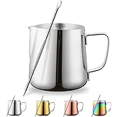 Milk Frothing Pitcher - 7oz, 12oz, 20oz, 34oz Stainless Steel Steaming Pitcher For Latte Art & Coffee